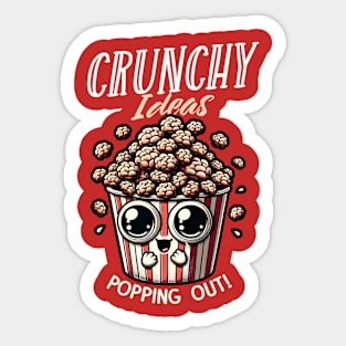 Crunchy Ideas Popcorn Brain Sticker